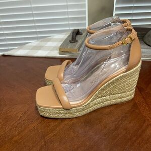 Stuart Weitzman Nudist Espadrille Wedge 9.5 c